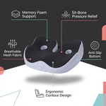 The Premium Adjustable Memory Foam Sit Bone Relief Seat Cushion