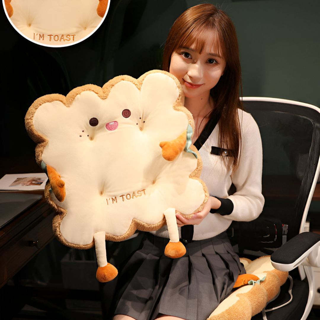 Cute Toast Stuffed Cushion